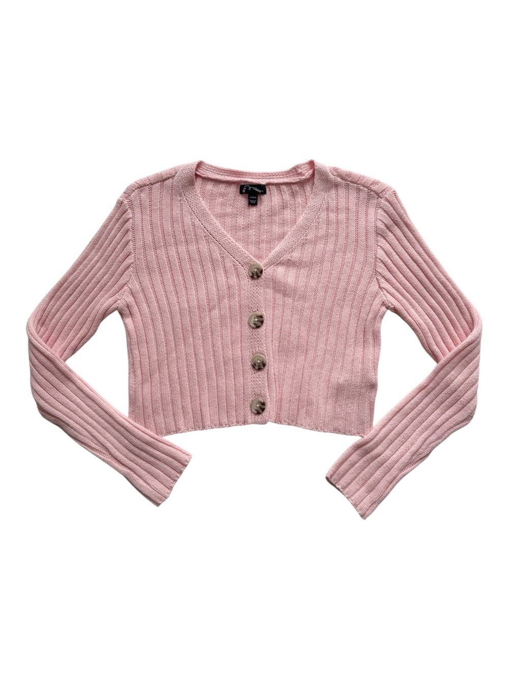 Art Class Ribbed Knit Cardigan Pink Size 10/12